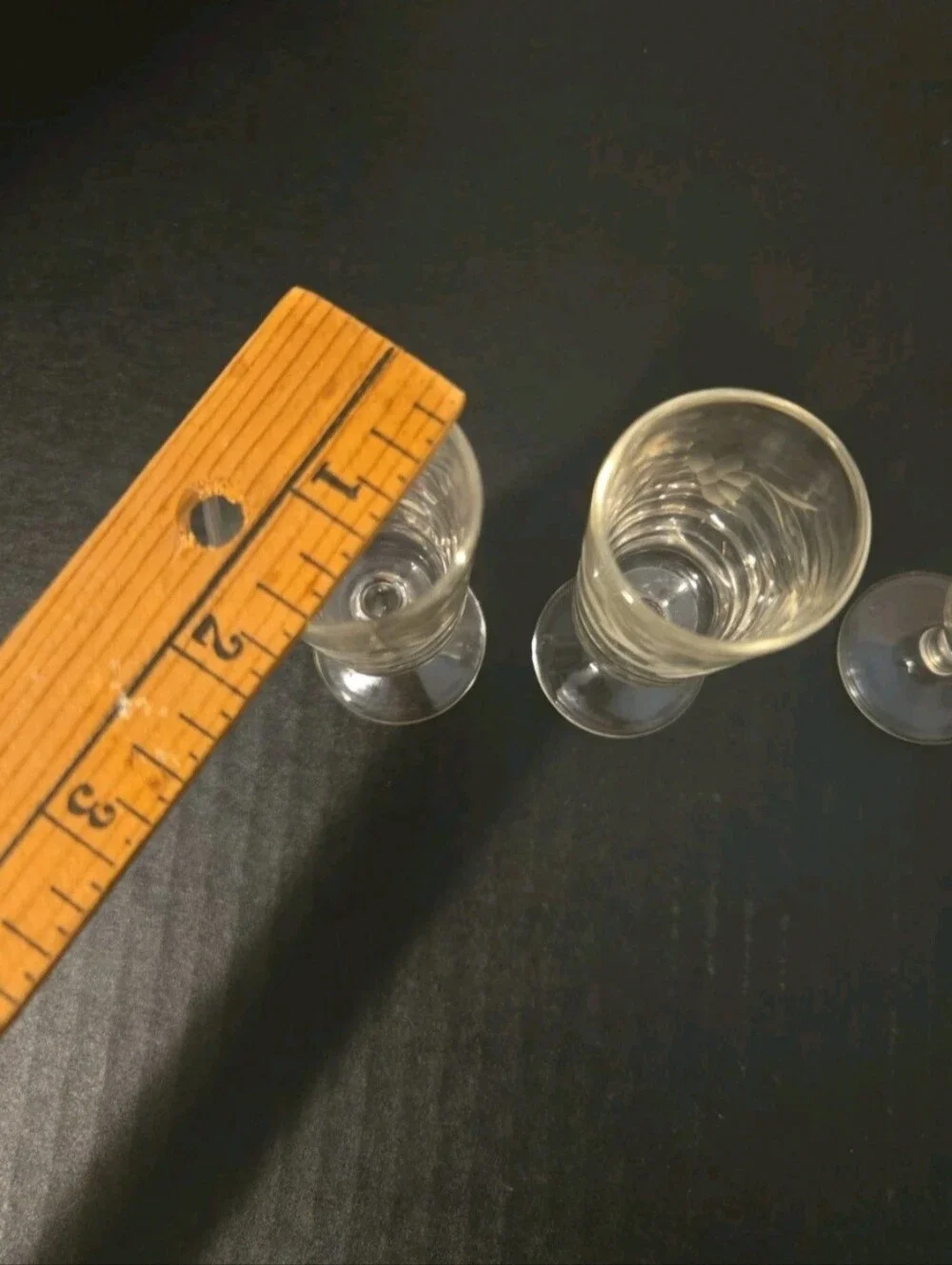 Vintage Etched Cordial Or Shot Glasses Lot Of 4